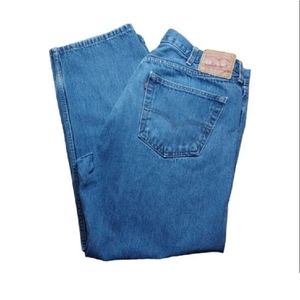 Levi's 505 Jeans Blue Denim Zip Fly Straight Leg Mid Rise Med Wash Men 40 X 30